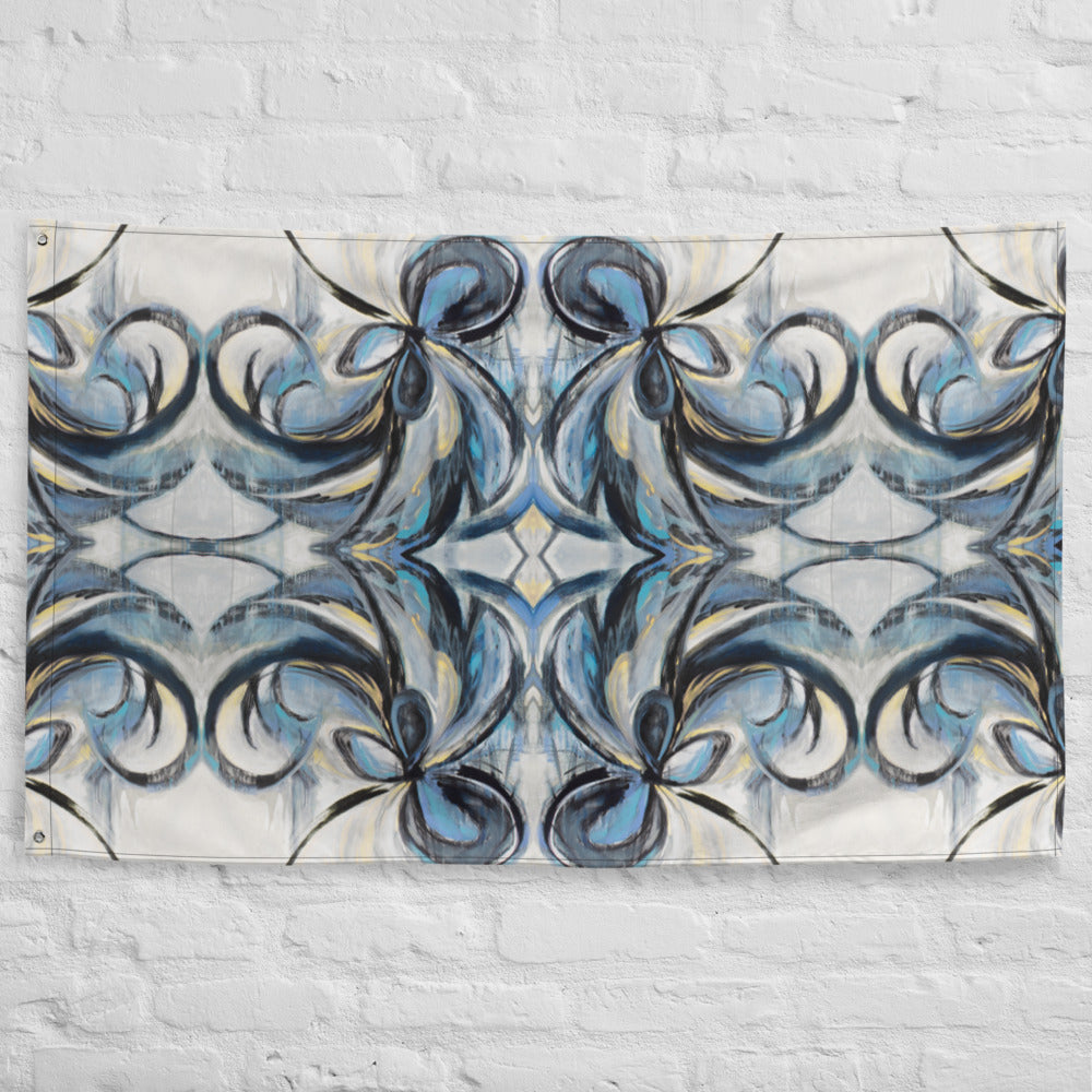 Soul Tie Blue Tapestry Flag