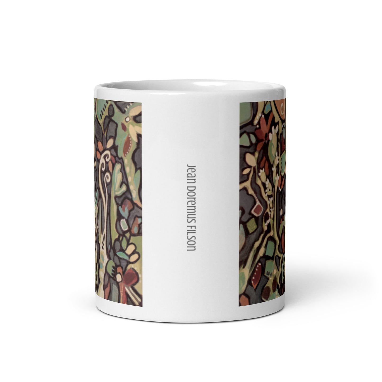 Wild Floret, White glossy mug
