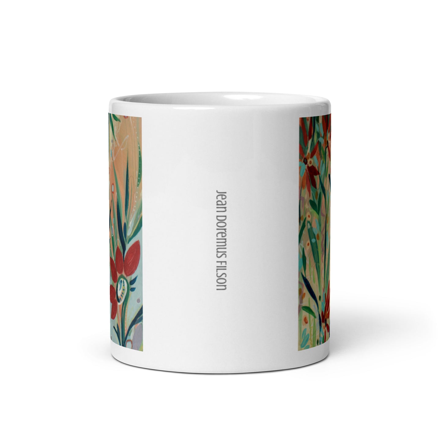 Footsteps in the Distance, 2-3 White glossy mug