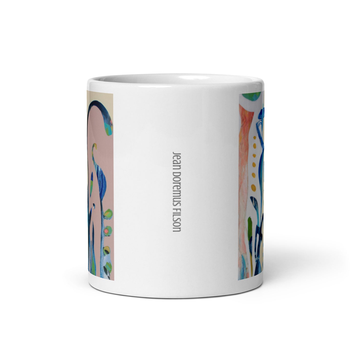 Dove, White glossy mug