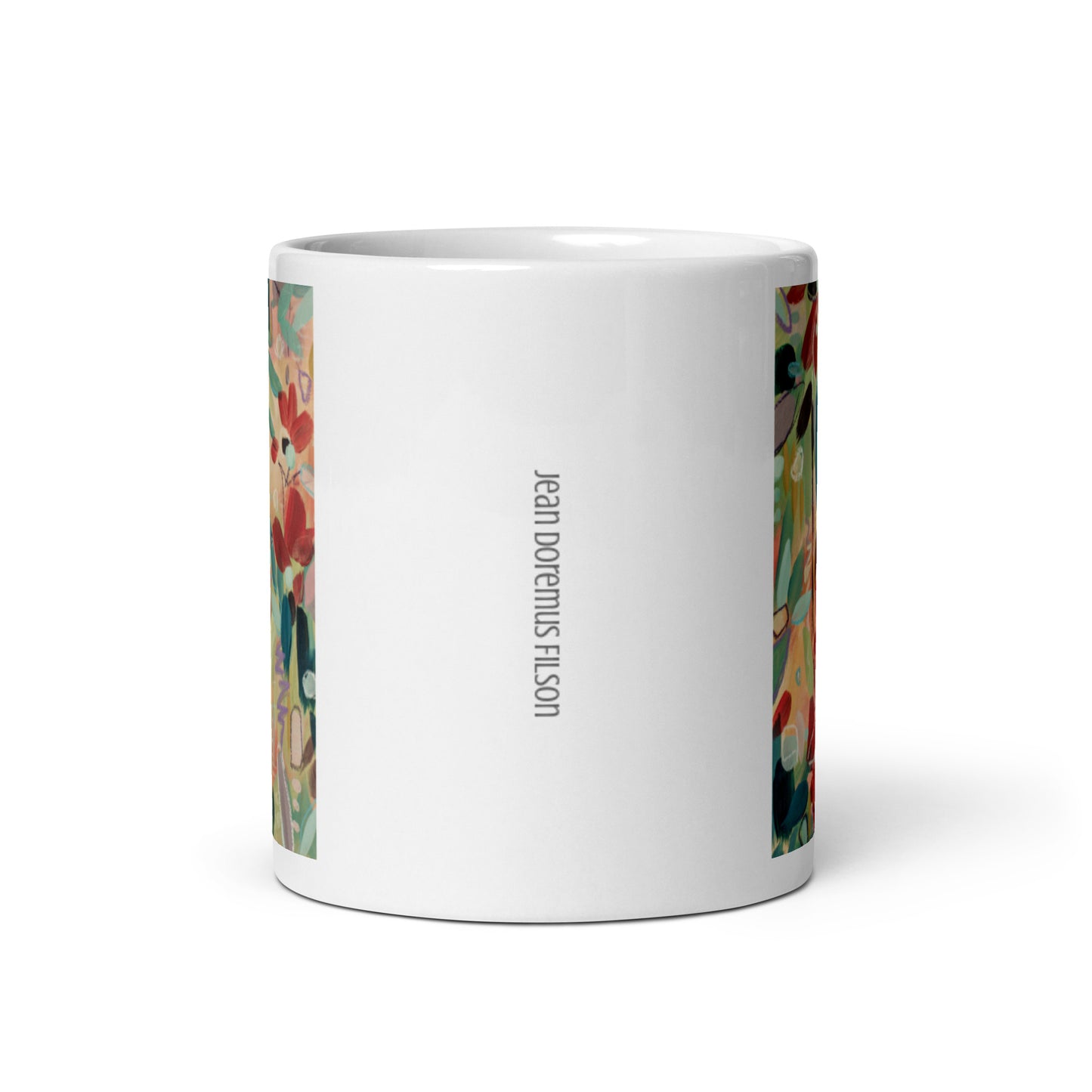 Asking for Flowers, White glossy mug