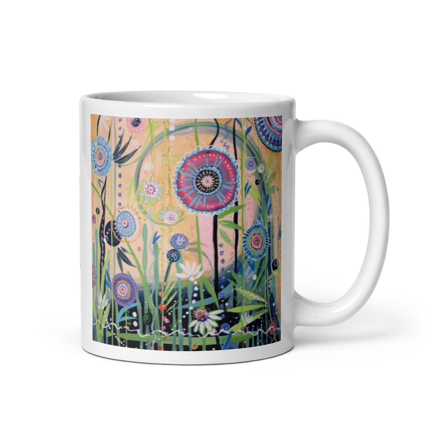 Song of Spring, White glossy mug