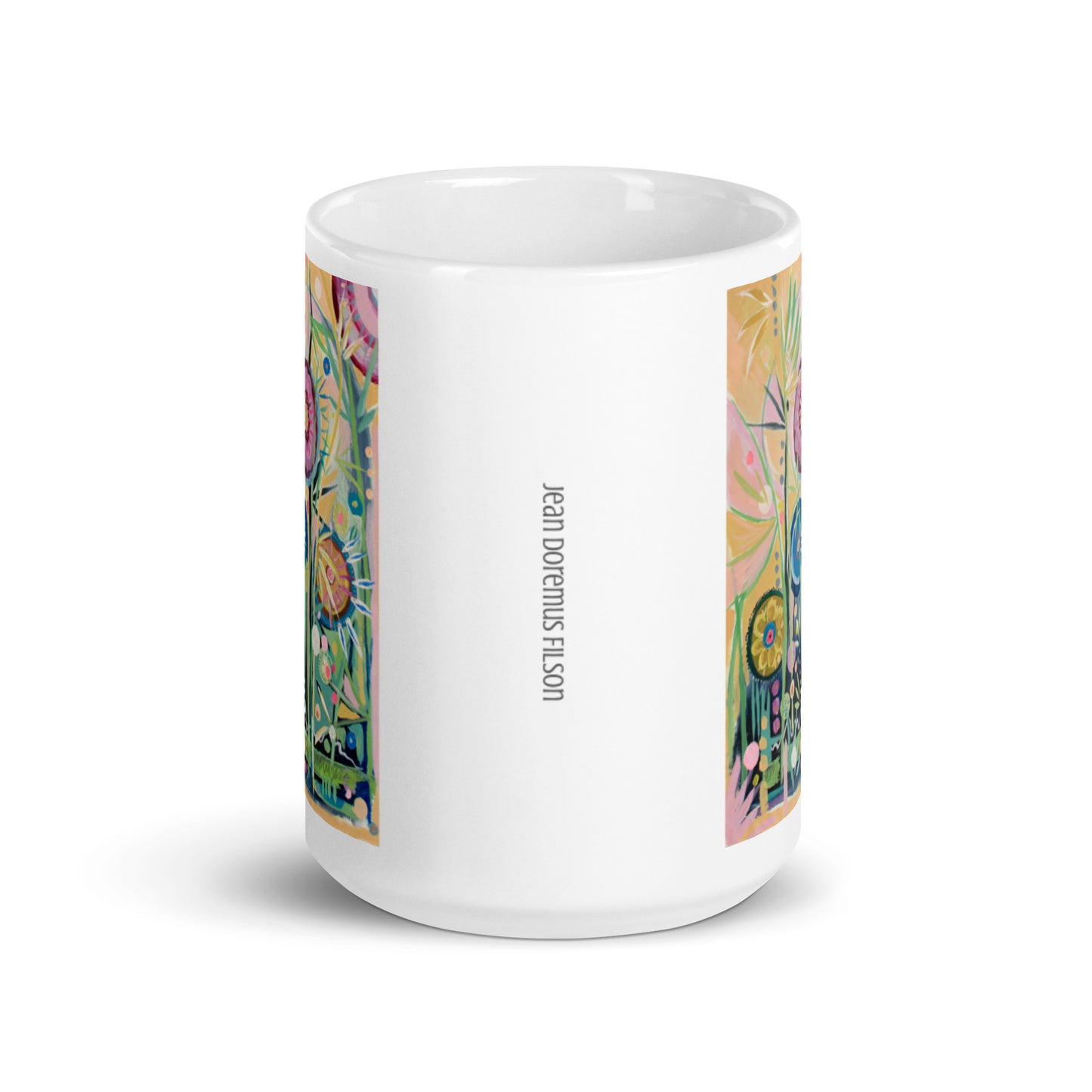 Efflorescence, White glossy mug