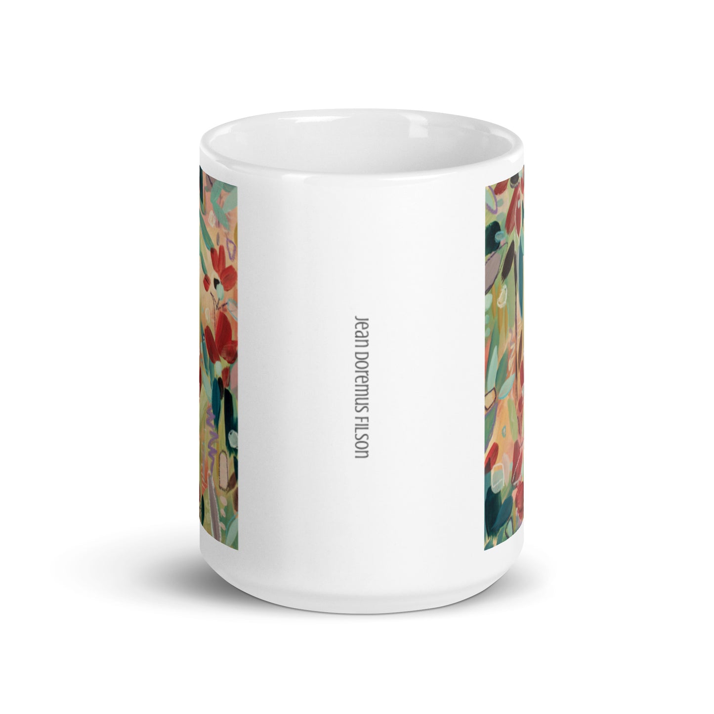 Asking for Flowers, White glossy mug